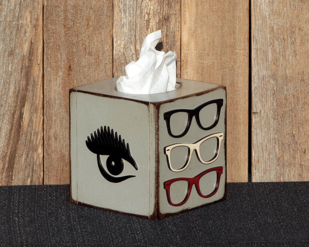Eyeglasses Decor Optometry Optometrist Wayfarer Glasses Wooden Tissue