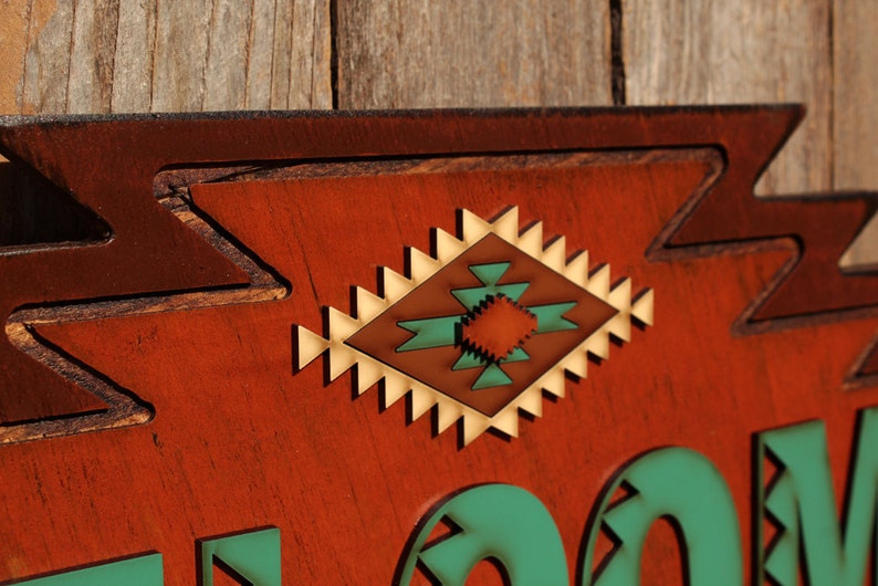Rustic Welcome Sign Southwestern Welcome Western Welcome Sign Western Decor Southwest Welcome Tribal Decor Southwestern Sign Southwest Decor