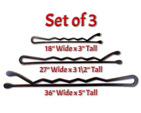Oversized Bobbie Pin Set: Salon Wall Art Decor