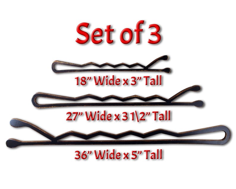 Oversized Bobbie Pin Set: Salon Wall Art Decor image 1