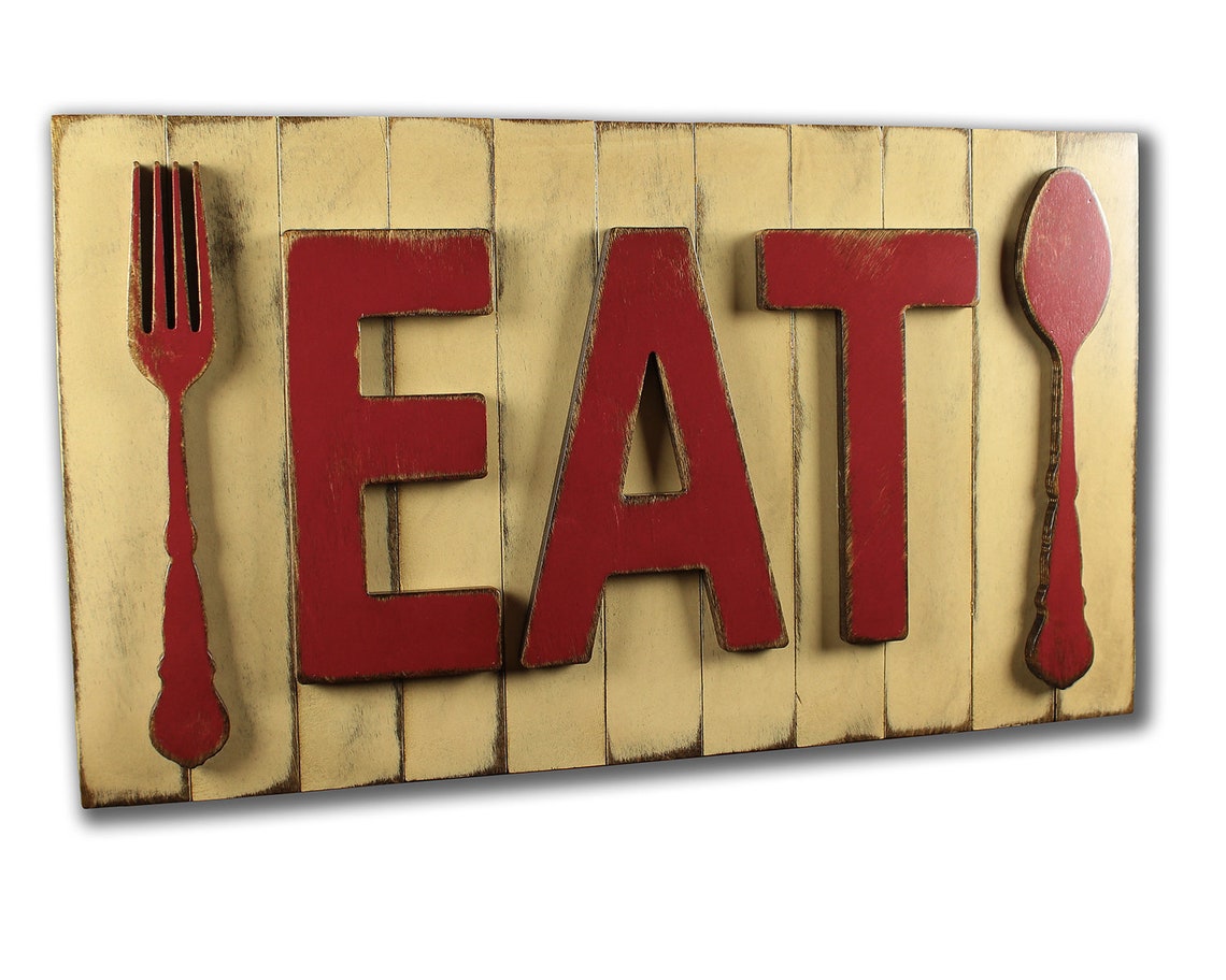 Eat Sign Kitchen Decor Farmhouse Decor Farmhouse Sign Rustic - Etsy