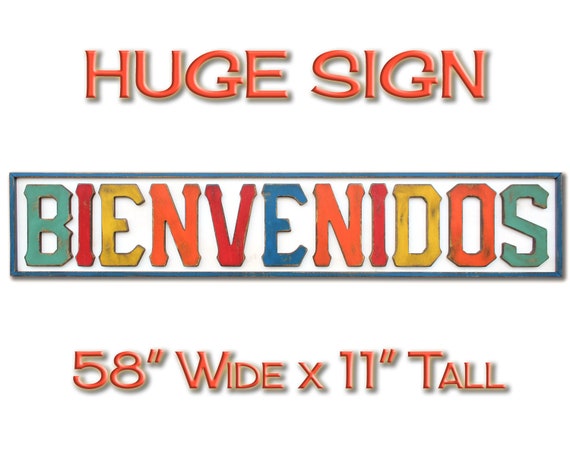 Bienvenidos Spanish Welcome Bienvenidos Sign Kitchen Decor -  Norway