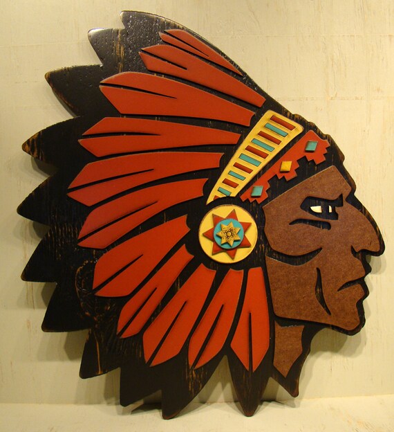 Native American Decor Wooden Indian Wall Art Southwestern Etsy