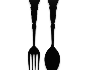 Large Fork And Spoon  Large Spoon And Fork Fork And Spoon Decor Fork And Spoon Art Fork Wall Decor Kitchen Decor Kitchen Wall Decor Rustic
