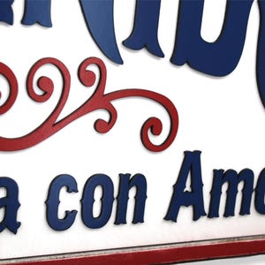 Welcome Cooked With Love Bienvenidos Aquí se Cocina con Amor Kitchen Remodel Kitchen Sign Wood Kitchen Decor Kitchen Sign La Cocina Spanish afbeelding 5