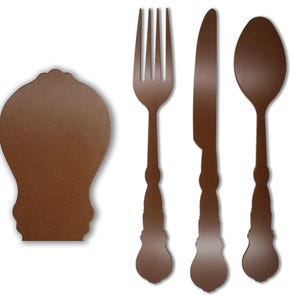 Rustic Kitchen Wall Decor: Giant Fork, Spoon & Knife Set