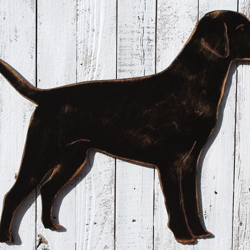 Black Lab Rustic Wooden Home Decor Black Labrador Sign Dog Etsy