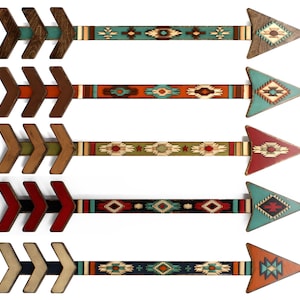 Rustic Wooden Arrow Wall Decor: Southwest Style, Distressed Finish