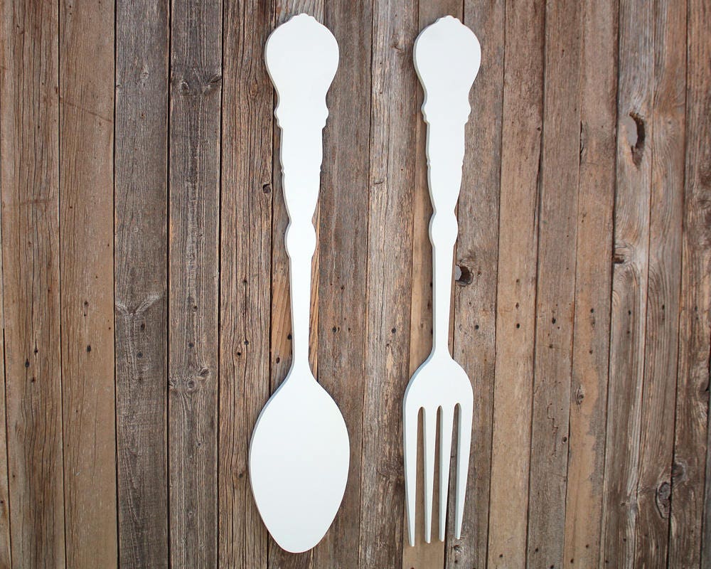 Fork and Spoon Decor Fork Wall Decor Kitchen Decor Kitchen Etsy