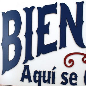 Welcome Cooked With Love Bienvenidos Aquí se Cocina con Amor Kitchen Remodel Kitchen Sign Wood Kitchen Decor Kitchen Sign La Cocina Spanish afbeelding 4