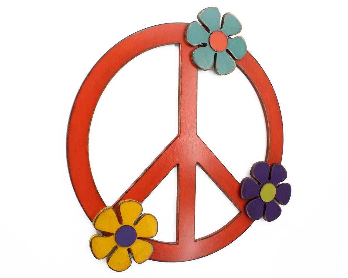 Peace Sign Decor Peace Sign Wall Art Gypsy Wedding Gypsy Boho Etsy