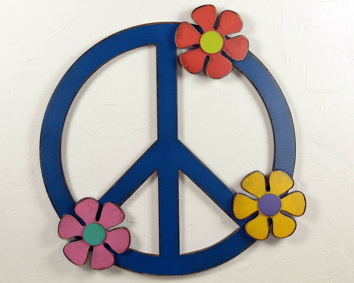 Peace Sign Decor Peace Sign Wall Art Gypsy Wedding Gypsy Boho Etsy