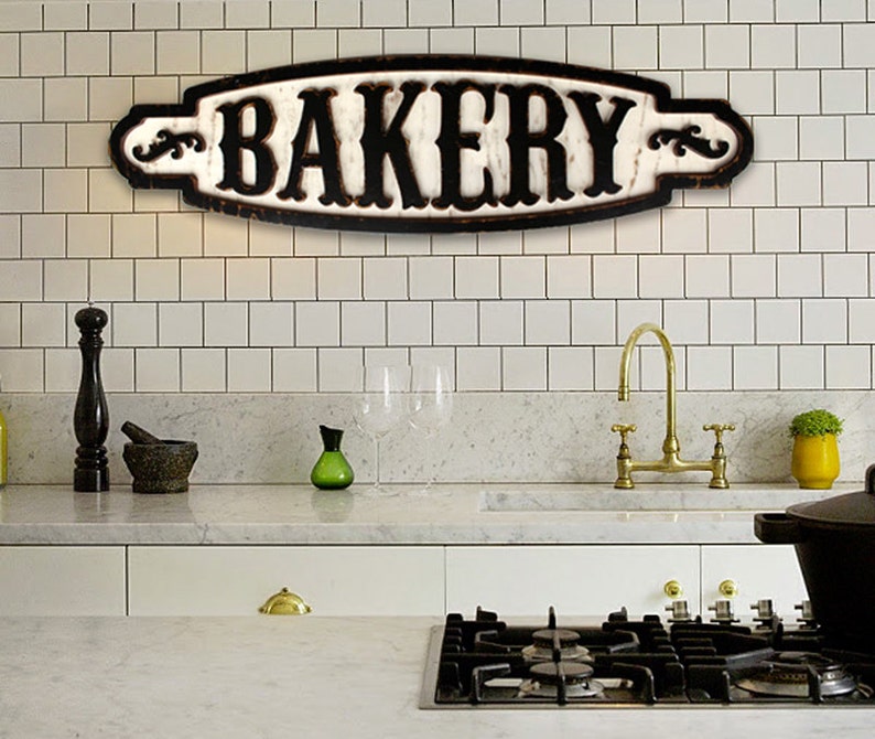 Large Bakery Sign Bakery Wall Decor Vintage Bakery Sign ...