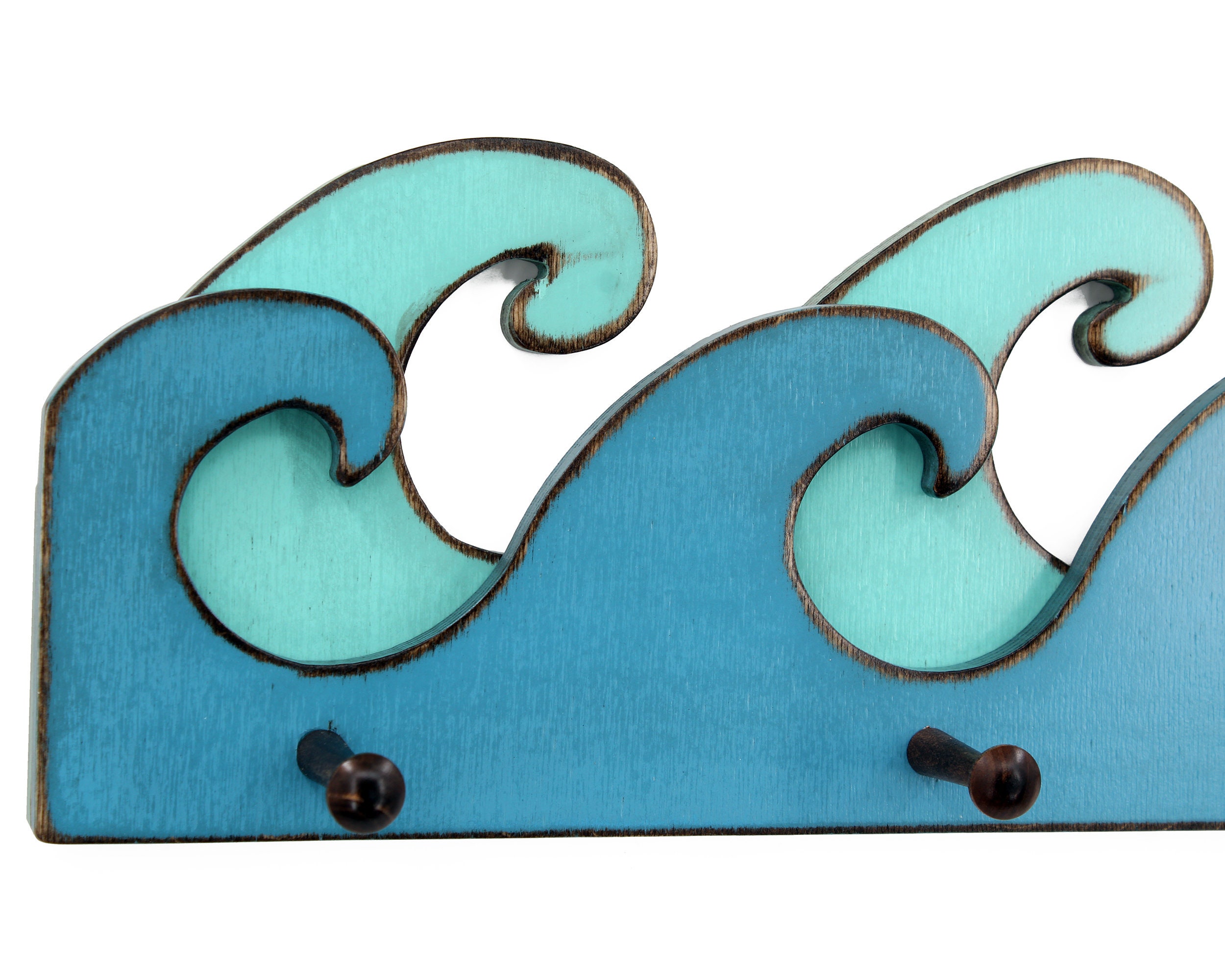 Beach Towel Holder Rustic Ocean Wave Coat Rack Beach Decor Etsy