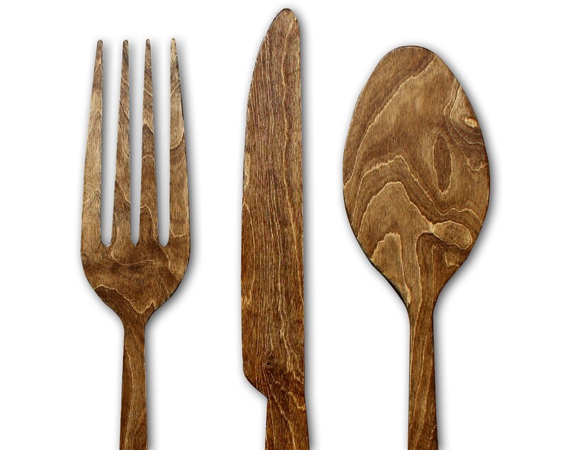 Knife Fork Spoon Filigree Wall Decor Restaurant Decor Kitchen Etsy