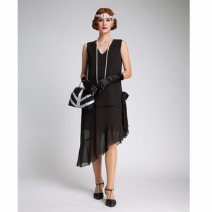 Short black flapper dress discount