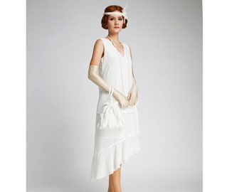 white 20s dress