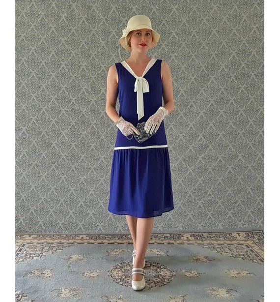 blue great gatsby dress