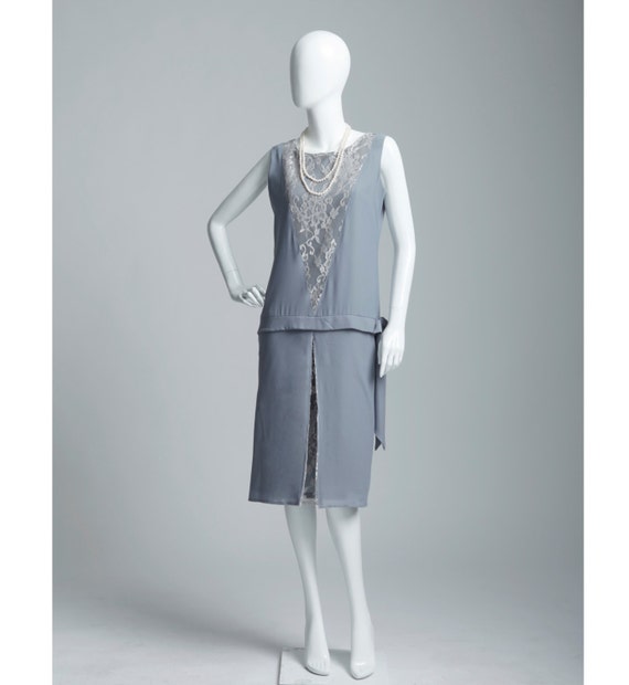 silver great gatsby dress