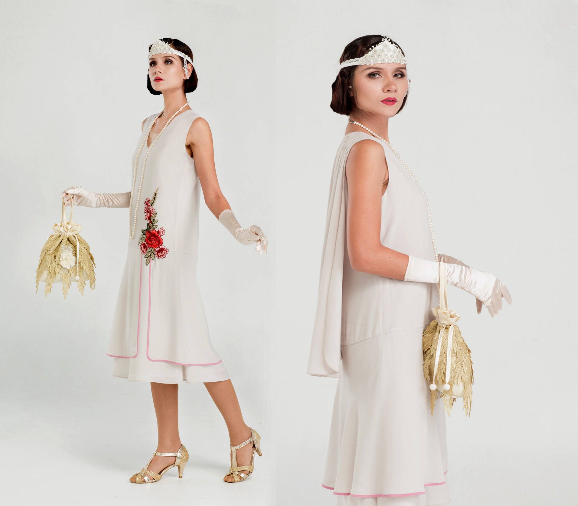 NET TOYS Robe Charleston à Franges années 20 S 38/40 Tenue de