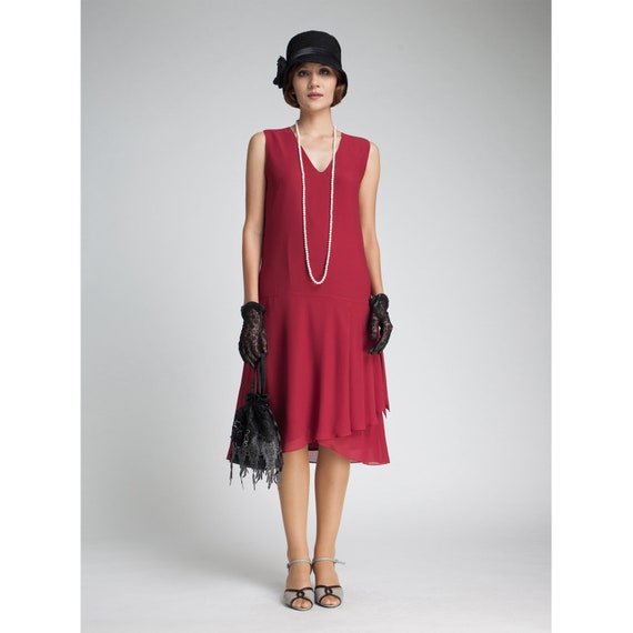 red 20s dress