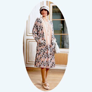 1920s Dress, 2-piece Vintage Inspired Jacket and Dress With Nude and ...