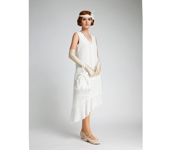 1920s white dress