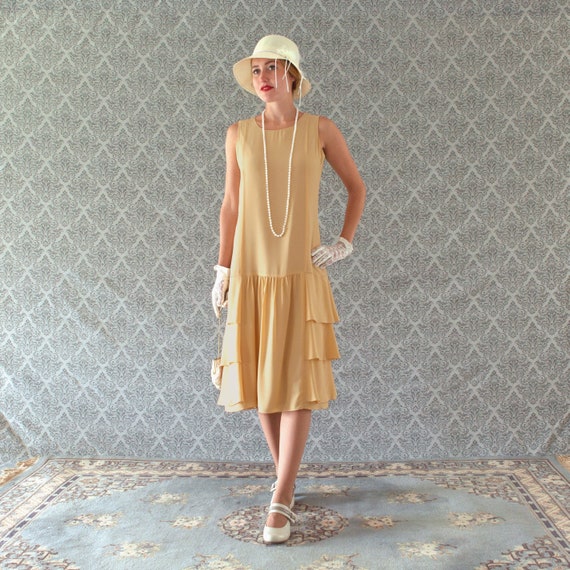 yellow flapper dress