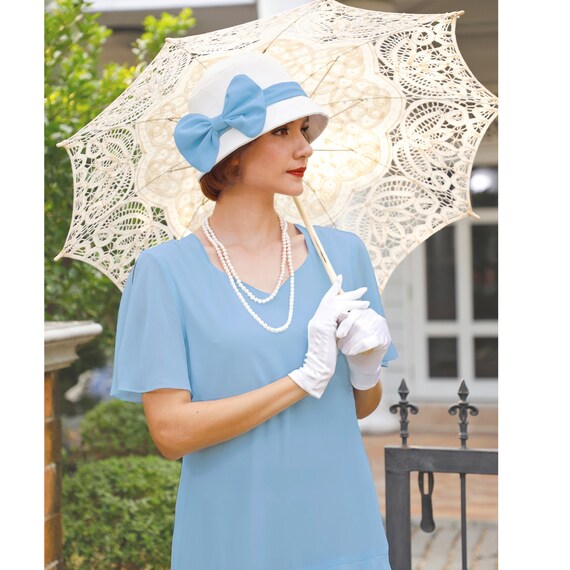 Great Gatsby Hat With Off-white Cotton 