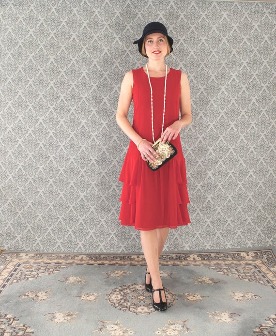 red charleston dress