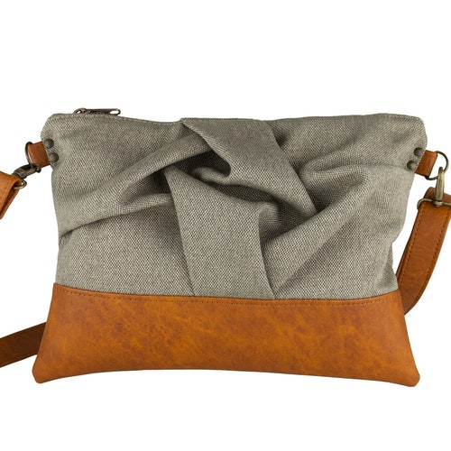 Vegan Leather Crossbody Bag Leather Messenger Crossbody Etsy