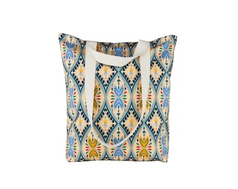 Retro Sommer Bauernmarkt Tasche, Boho Bibliothek Baumwollbuchtasche, Wiederverwendbare umweltfreundliche Einkaufstasche, Nachhaltiges Geschenk für Lehrer