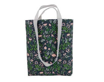 Niedliche Wiederverwendbare Einkaufstasche mit Wildblumen, Ästhetische Leinwand Blumen Einkaufstasche, Große umweltfreundliche Einkaufstasche für Pflanzenliebhaber