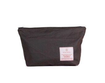Large Waxed Canvas Toiletry Bag, Water-Resistant Dopp Kit for Men, Travel Accessory Gift