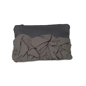 Piccola pochette da trucco boho con volant, borsa cosmetica femminile da viaggio