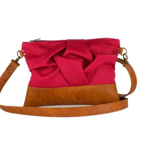 Braune Umhängetasche, Crossbody Bag, kleine Schultertasche, Braune Schultertasche, Vegan Leder Tasche, Braune Vegan Handtasche