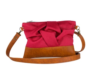 Bolso bandolera vegano, bolso mensajero pequeño, bolso bandolera marrón, bolso de piel vegana, bolso bandolera, bolso boho, bolso de mano vegano marrón