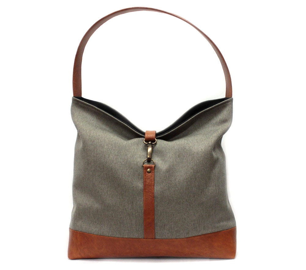 slouchy vegan leather hobo bag