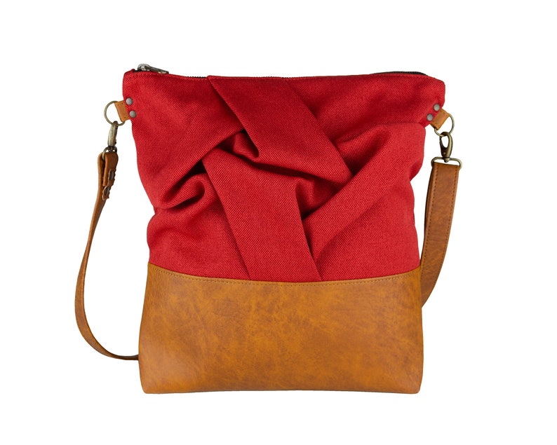 Brown Messenger Bag Boho Crossbody Purse Origami Bag Vegan Etsy