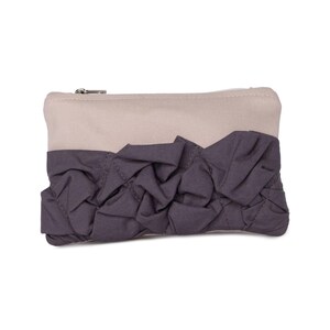 Piccola trousse da viaggio per il trucco con volant, graziosa borsa cosmetica per ragazze