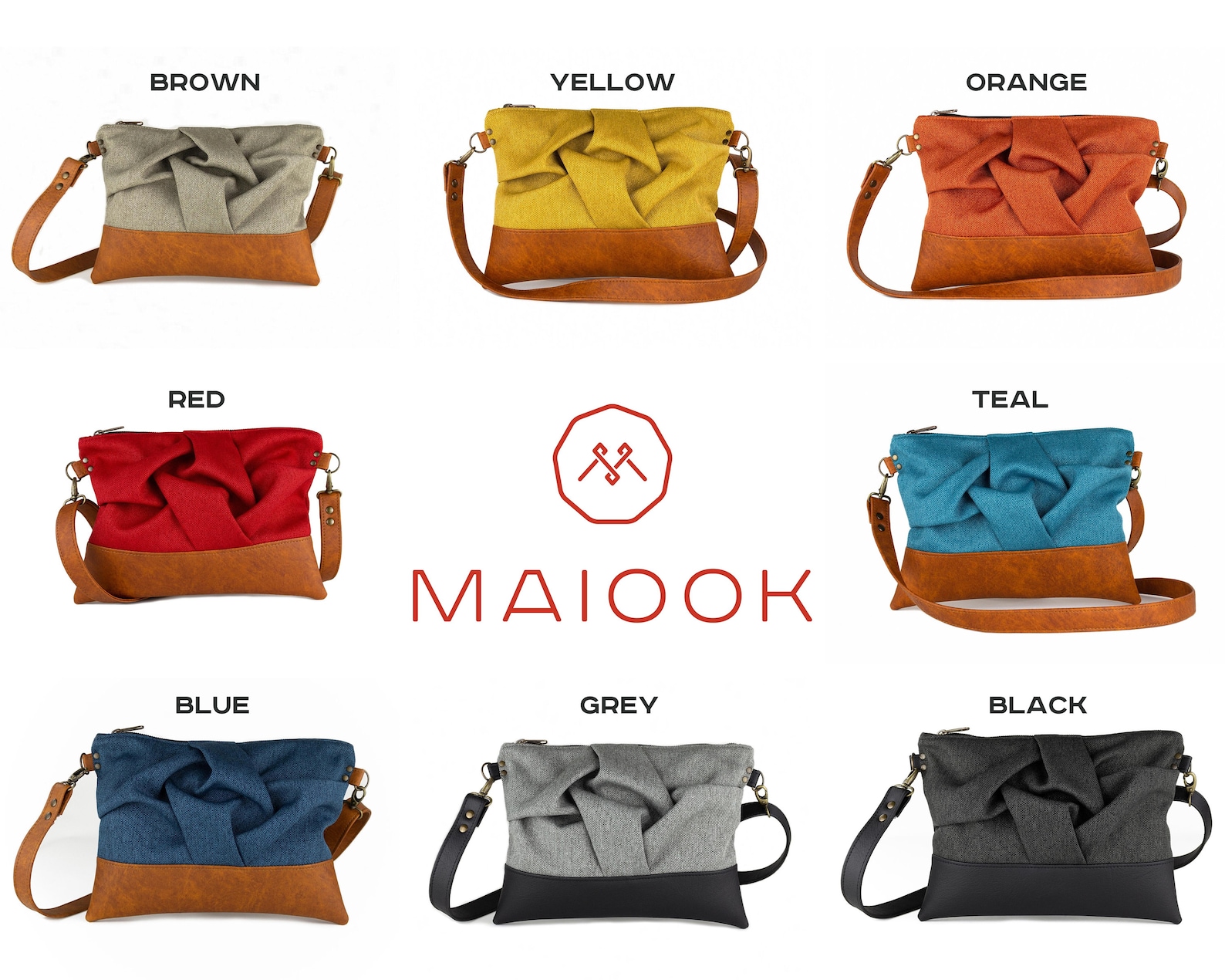 Vegan Crossbody Bag Small Messenger Bag Brown Crossbody Bag Etsy