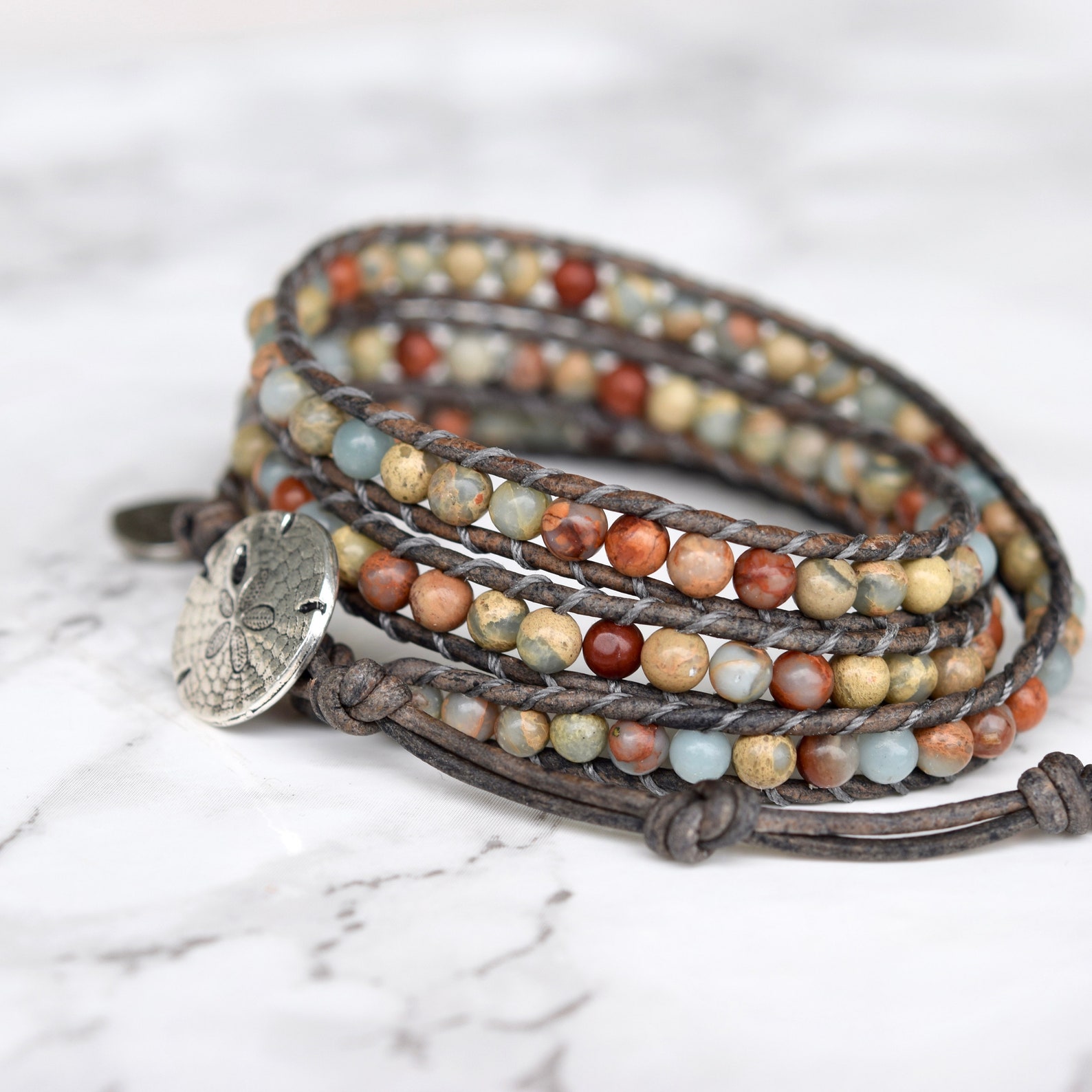 Wrap Bracelet Jasper Wrap Bracelet Beaded Wrap Bracelet Etsy Canada