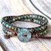African Turquoise Wrap Bracelet, Wrap Bracelet, Turquoise Wrap, Earthy Wrap Bracelet, Boho Wrap Bracelet, Bracelet Wrap, Leather Wrap 