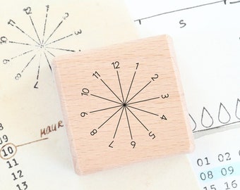 Stempel - lijnklok, voor tijdbeheer, afspraakplanning, uitnodigingen, voor elke dag