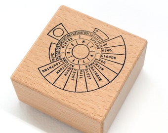 Rubber stamp - Perpetual weather circle, perpetual calendar stamp, perpetual stamp, perpetual calendar, calendar stamp, planner stamp