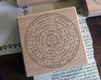 Rubber stamp - Positive vibes circle