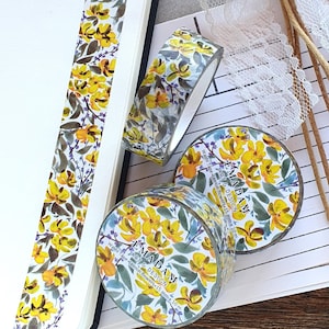 Floral Washi Tape – 0.60 EUR per m, Decorative Tape for Journaling, Scrapbooking, Bullet Journal, DIY, Gift, Collage & Planner