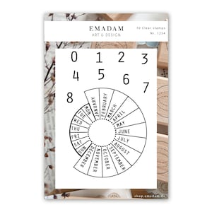 Duidelijke stempel kalenderset, nummerstempel dagboek datumstempel Bujo accessoires Habit Tracker Goal Tracker, Card Making Journal Setup