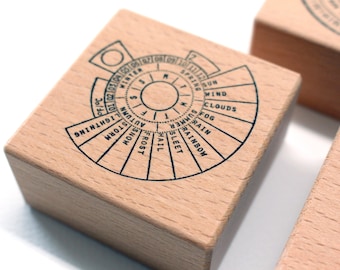 Rubber stamp - Perpetual weather circle, perpetual calendar stamp, perpetual stamp, perpetual calendar, calendar stamp, planner stamp
