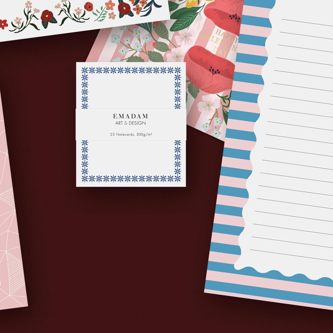 Notecard Set With Vintage Frames, Memo Cards Ephemera Planner ...
